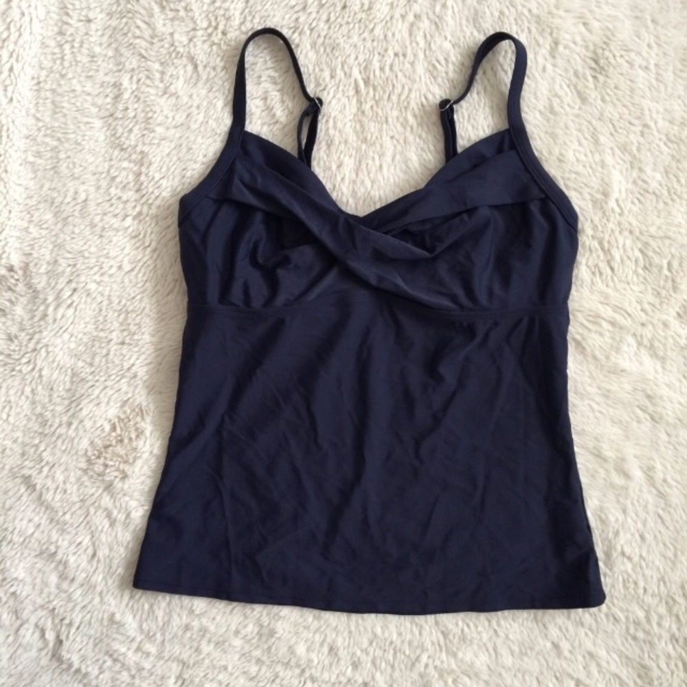 Athleta 34 B/C Tall Dark Navy Tankini Top